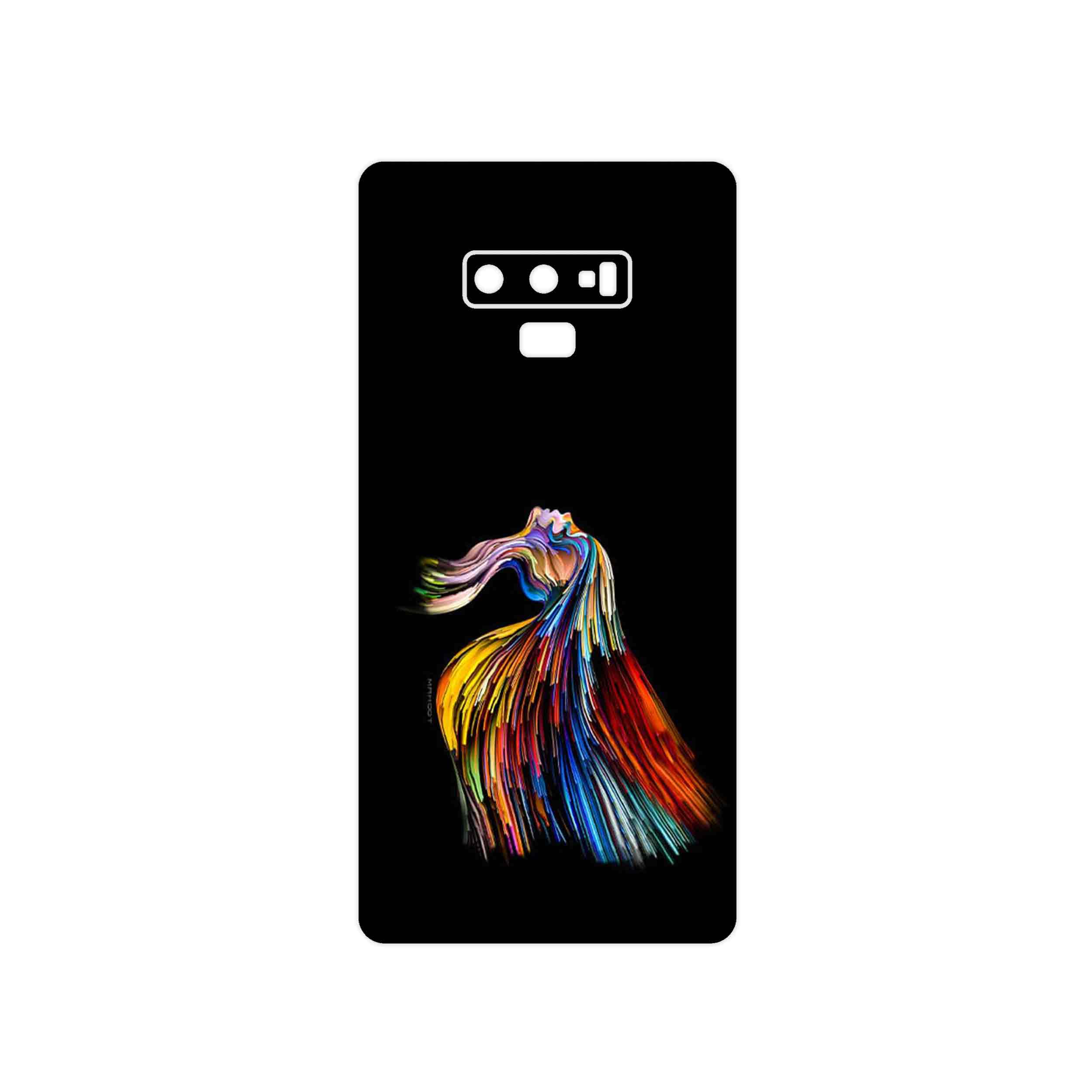 برچسب پوششی ماهوت مدل Rainbow Hair Digital Art مناسب برای گوشی موبایل سامسونگ Galaxy Note 9