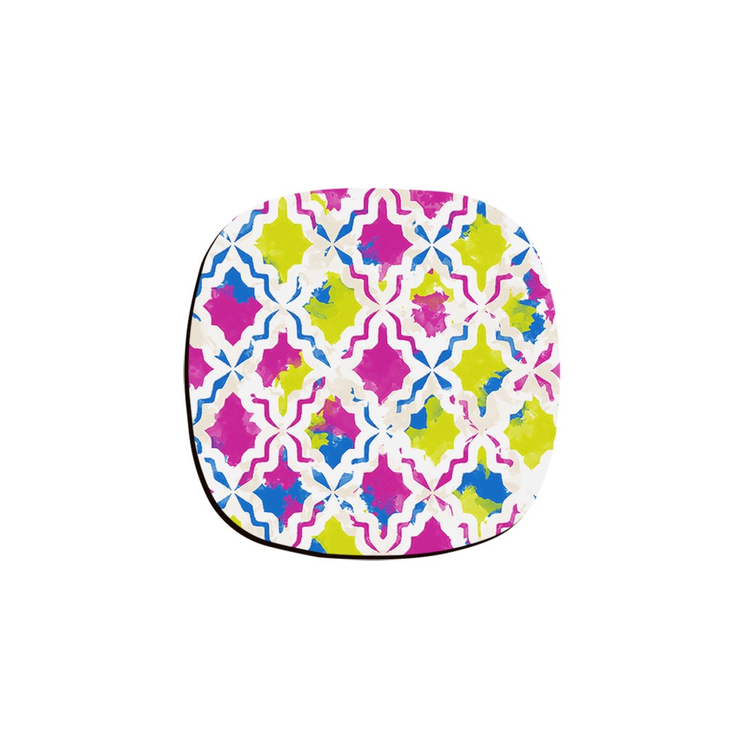 زیر لیوانی ترمه طراحان ایده مدل بافت صورتی کد cfp195