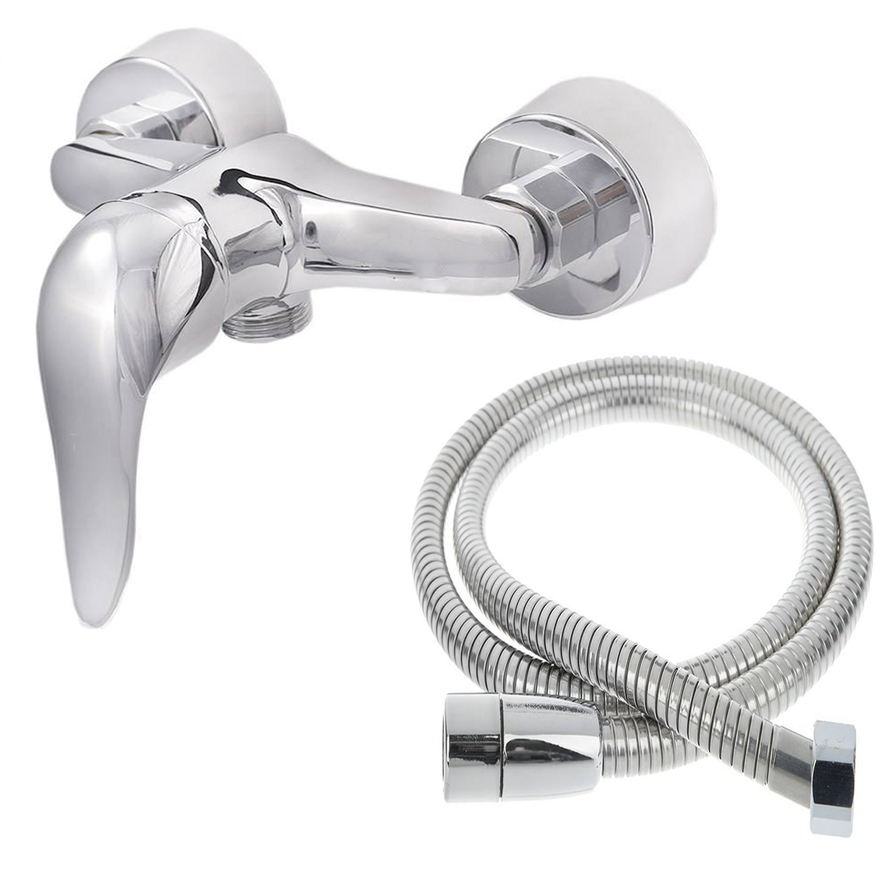 شیر سرویس بهداشتی تک متال مدل قو به همراه شلنگ توالت