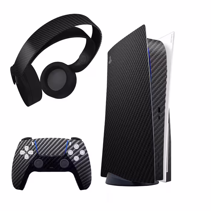 برچسب کنسول بازی PS5 مدل carbon مات مناسب دستگاه دیسک خور