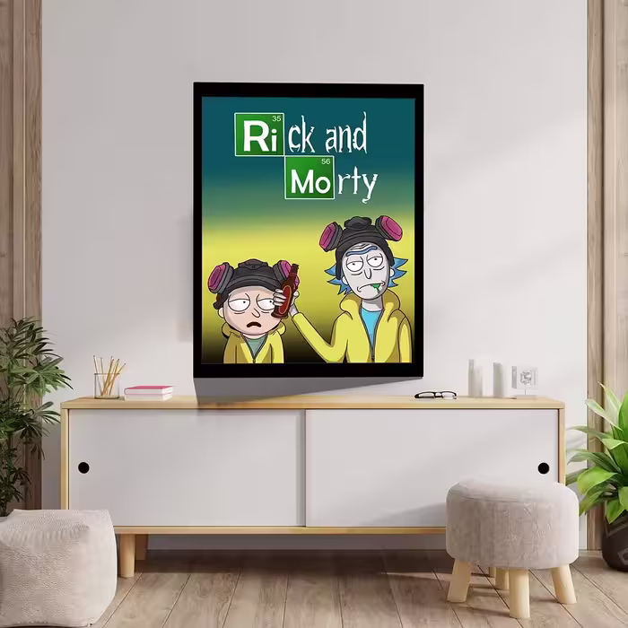 تابلو مدل Rick &amp; Morty کد F-1067