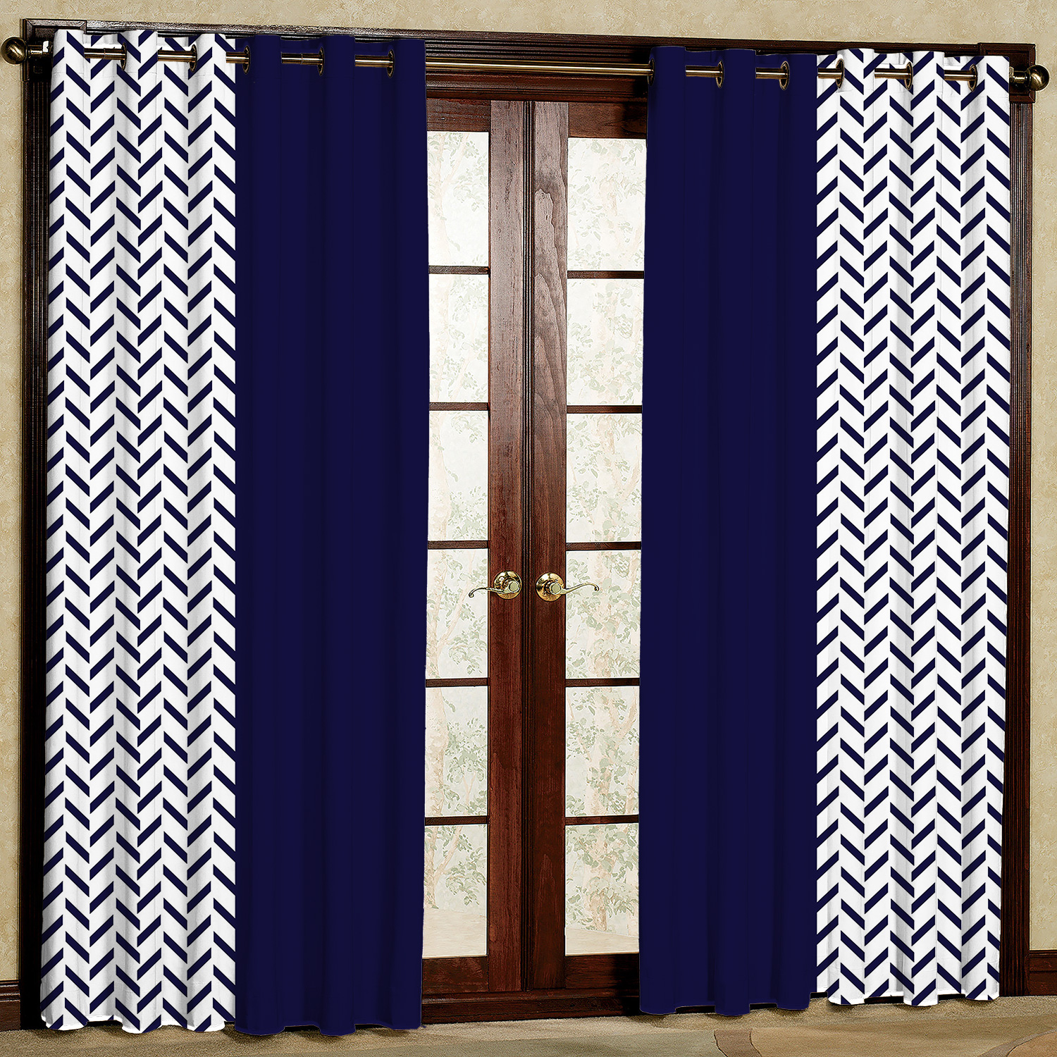 پرده مدل دورنگ مخمل پانچی کد 4750a سایز 200x140 سانتی متر