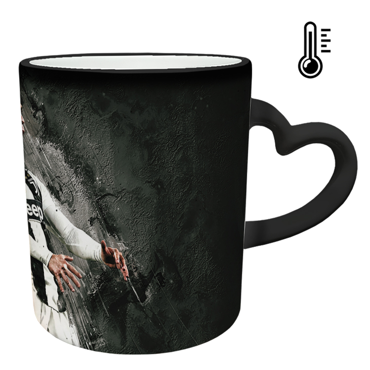 ماگ حرارتی مدل دسته قلبی طرح رونالدو کد 96