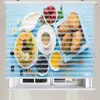  پرده زبرا زیو طرح صبحانه B2 سایز 150x280 سانتی متر