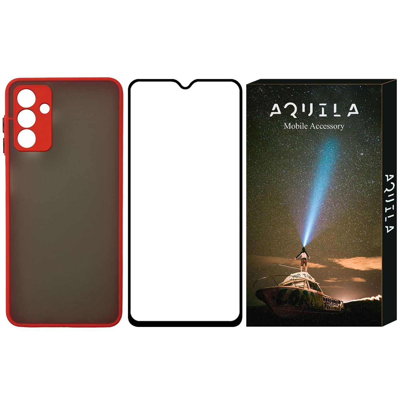 کاور آکوییلا مدل PML مناسب برای گوشی موبایل سامسونگ Galaxy A04S به همراه محافظ صفحه نمایش