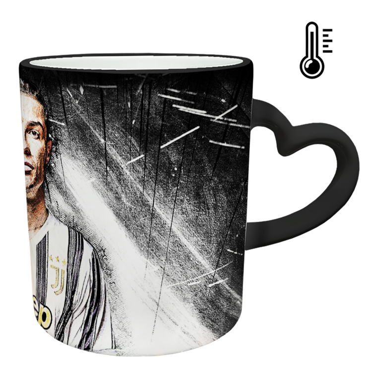 ماگ حرارتی مدل دسته قلبی اکلیلی طرح رونالدو کد 164