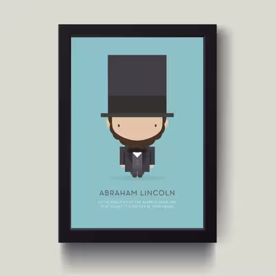 تابلو مدل آبراهام لینکلن Abraham Lincoln کد m2450-b