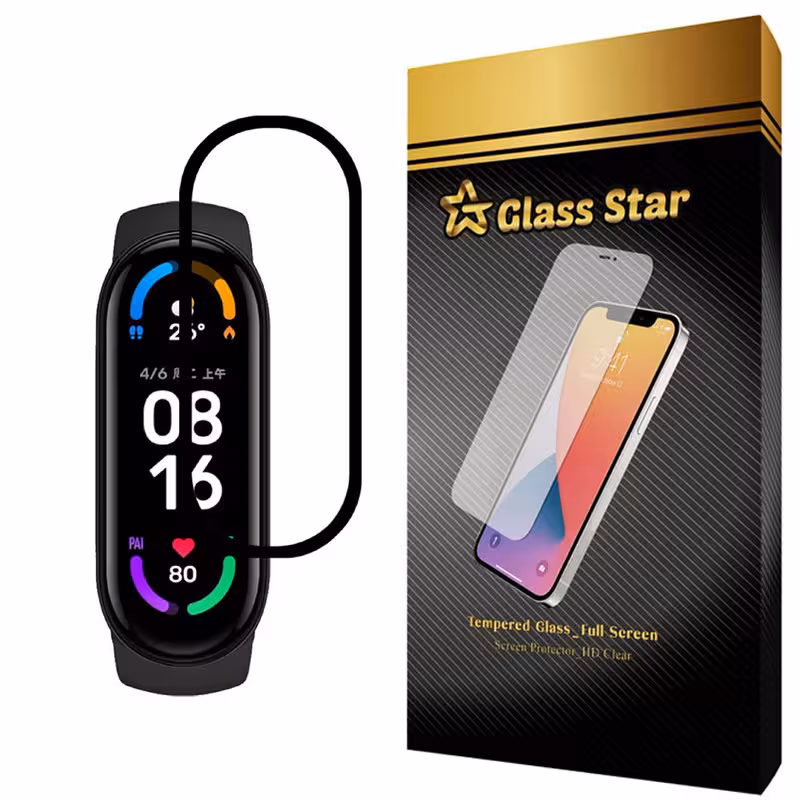 محافظ صفحه نمایش گلس استار مدل PMMA-X مناسب برای ساعت هوشمند شیائومی mi band 6 | کالا برتری
