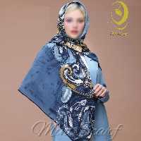 روسری  نخ   ابریشم  گارزا    آترین  مجلسی  ارسال رایگان   بسیار شیک   دور دست  دوز    آبی  اقیانوسی   قواره متوسط