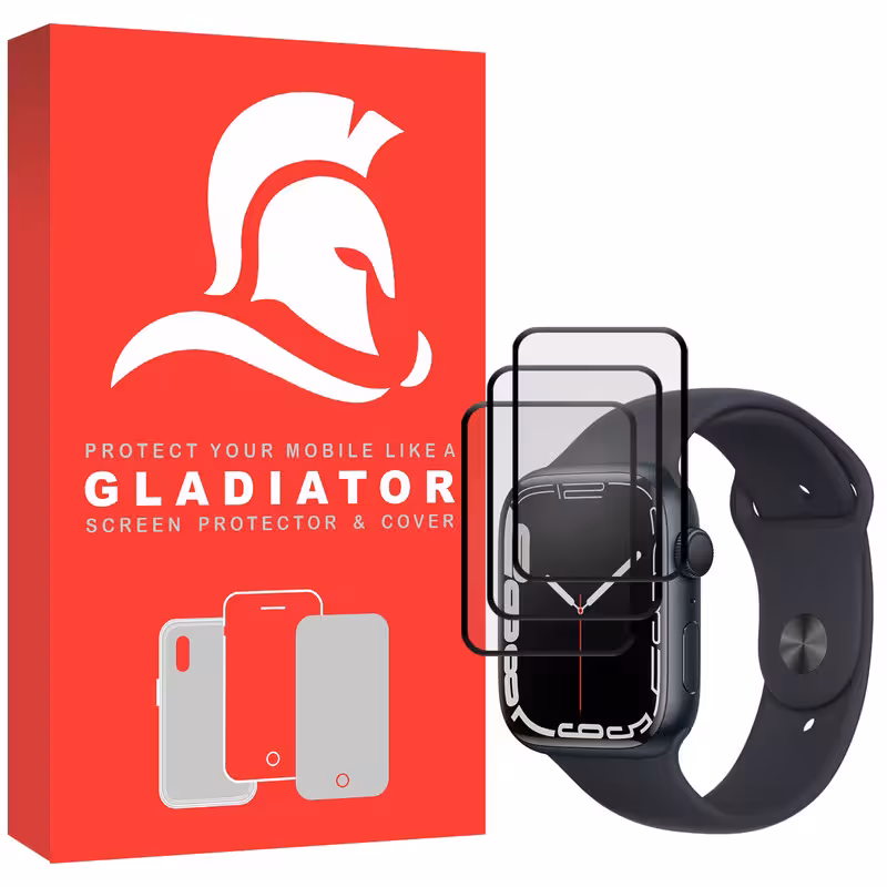محافظ صفحه نمایش گلادیاتور مدل GWP3000 مناسب برای ساعت هوشمند اپل Iwatch 7 41mm بسته سه عددی
