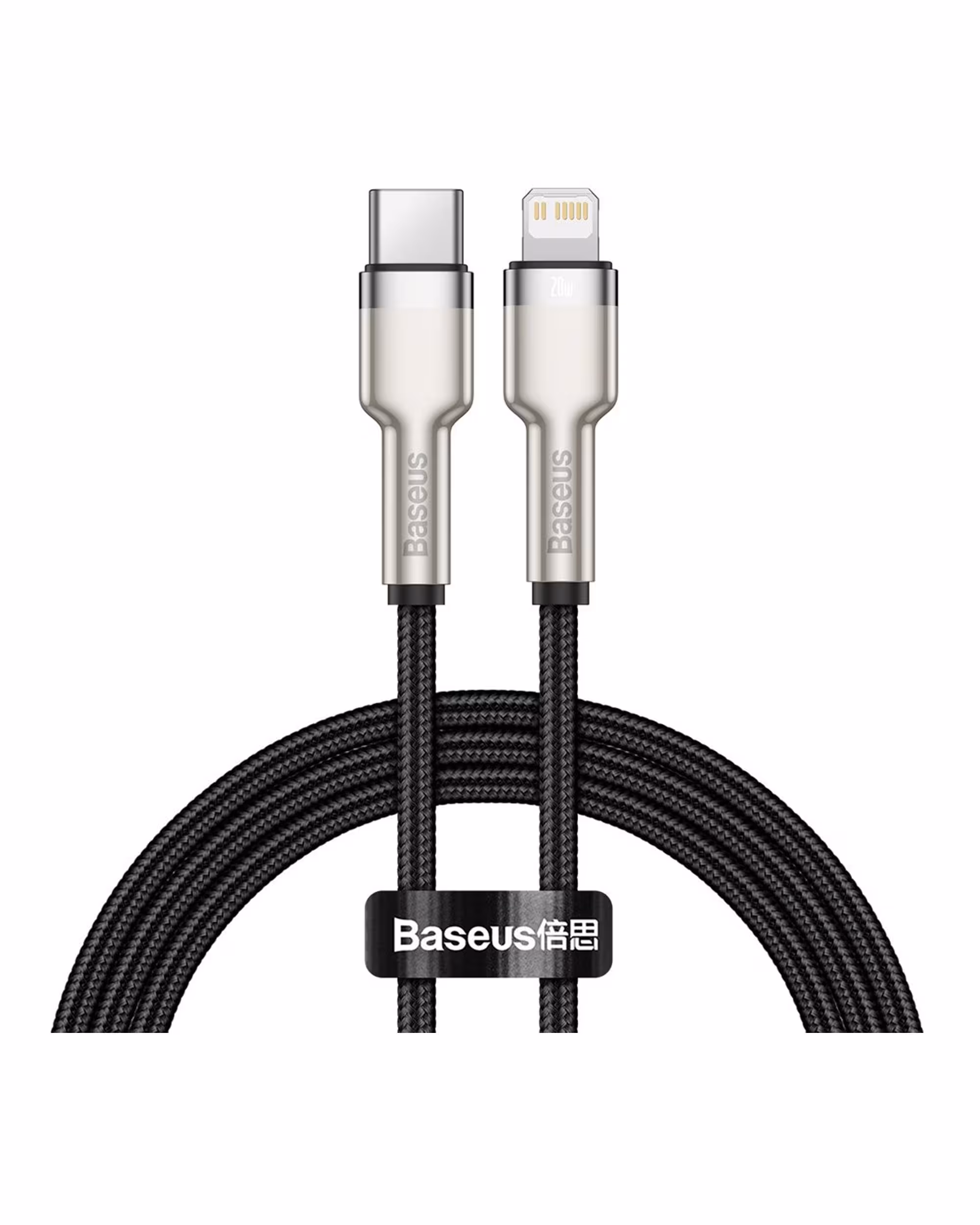 کابل تایپ سی به لایتنینگ بیسوس فست شارژ بیسوس 20 واتی 1متری Baseus Cafule Series Metal Data Cable Type-C to iP PD 20W 1m CATLJK-A01