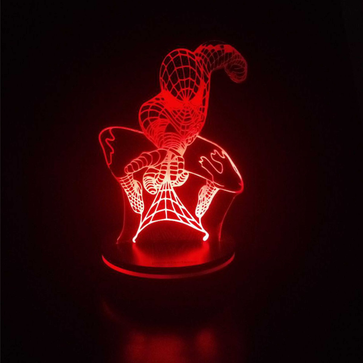 چراغ خواب پارسافن لیزر طرح کارتونی مرد عنکبوتی 16 رنگ ریموت دار