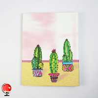 دفتر کلاسوری 100 برگ قفل فلزی طرح کاکتوس سویل