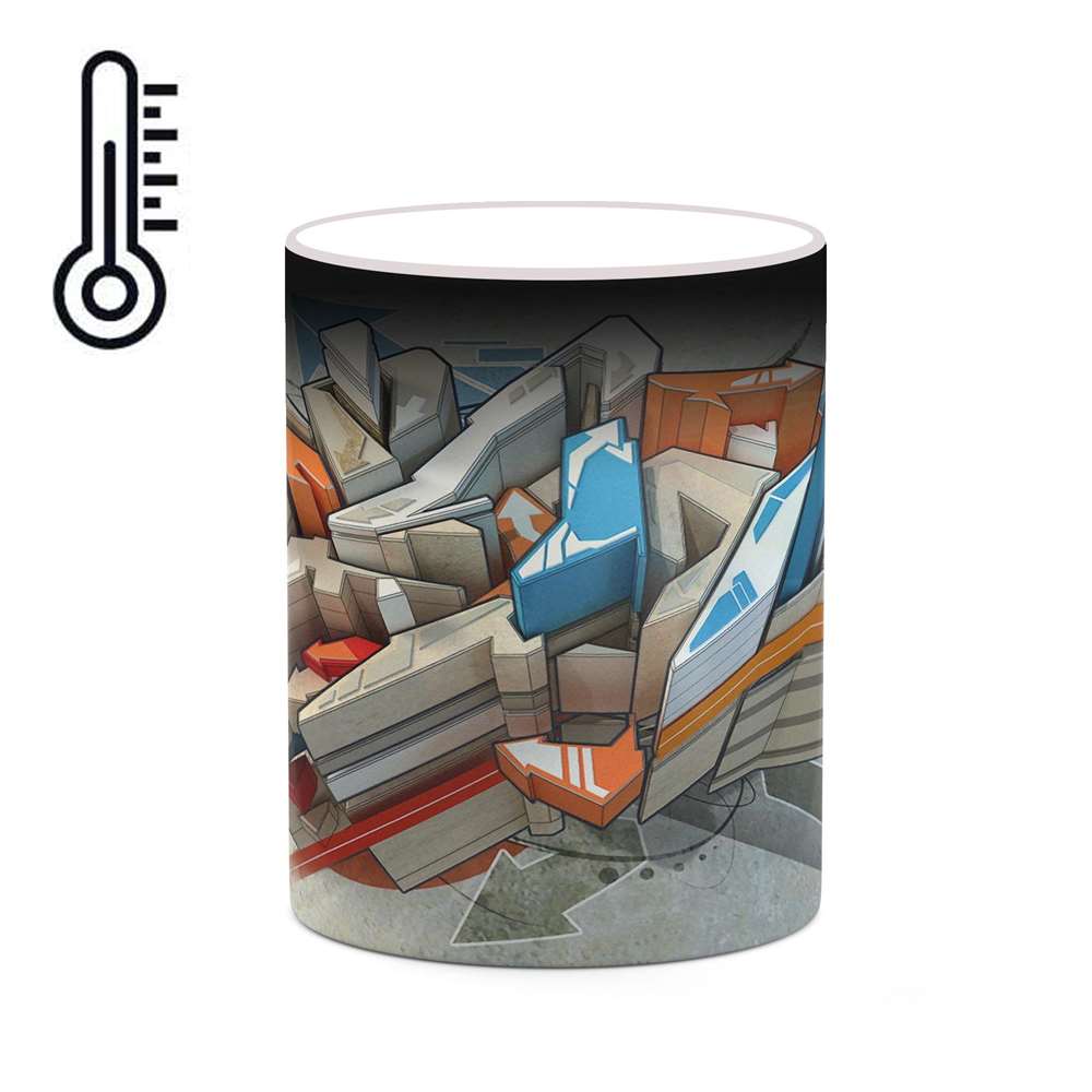 ماگ حرارتی کاکتی طرح Grafiti مدل mgh20507