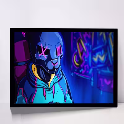 تابلو مدل gamer boy colorful کد F-12029
