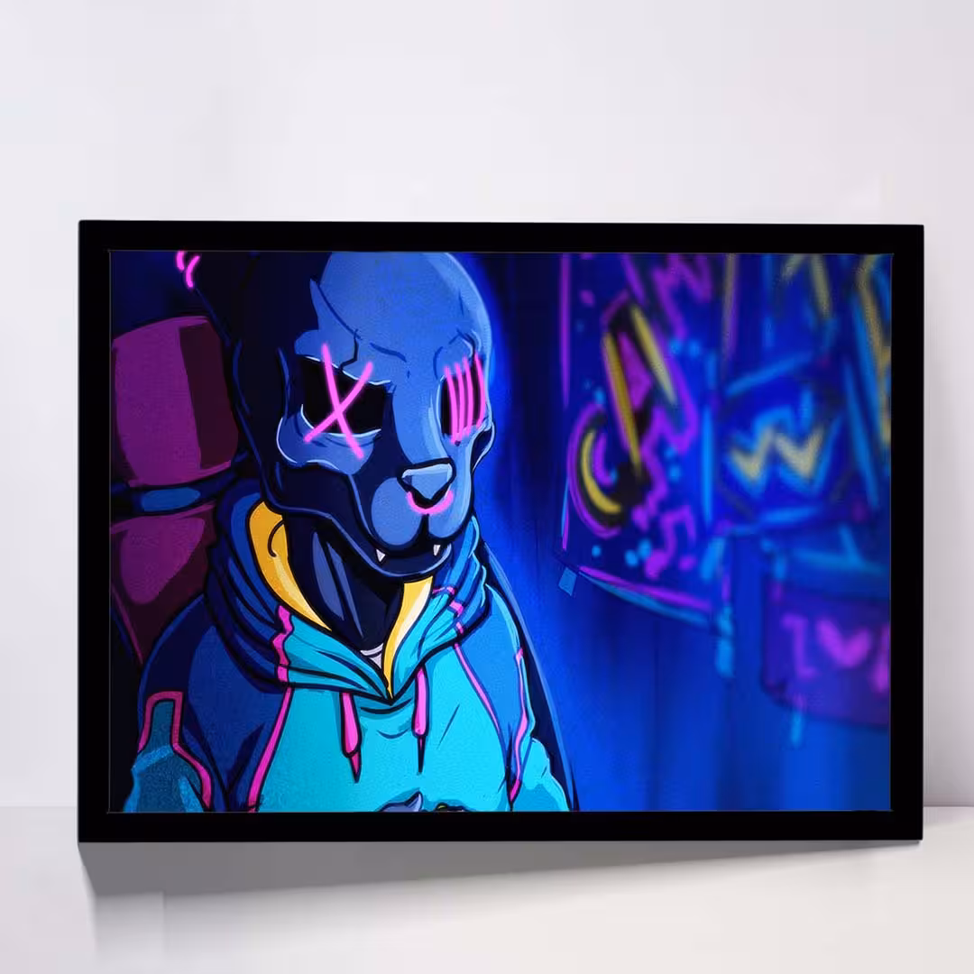 تابلو مدل gamer boy colorful کد F-12029