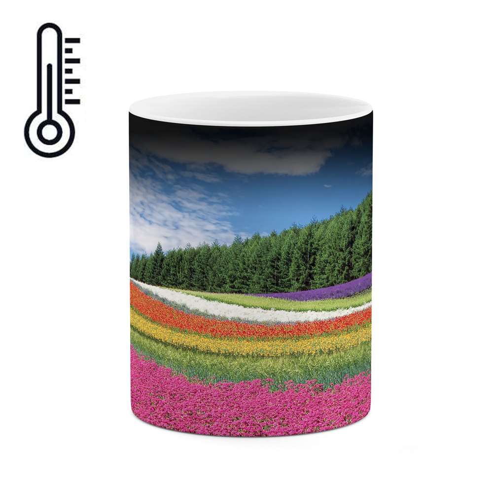 ماگ حرارتی طرح مزرعه گل مدل mgh04302