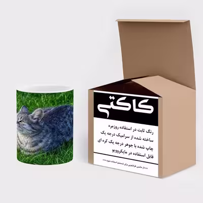 ماگ کاکتی طرح گربه مدل mgs14653