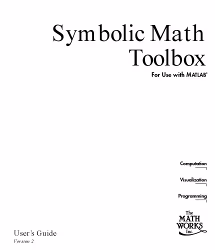 خرید و دانلود نسخه کامل کتاب Symbolic math toolbox for use with MATLAB : user's guide
