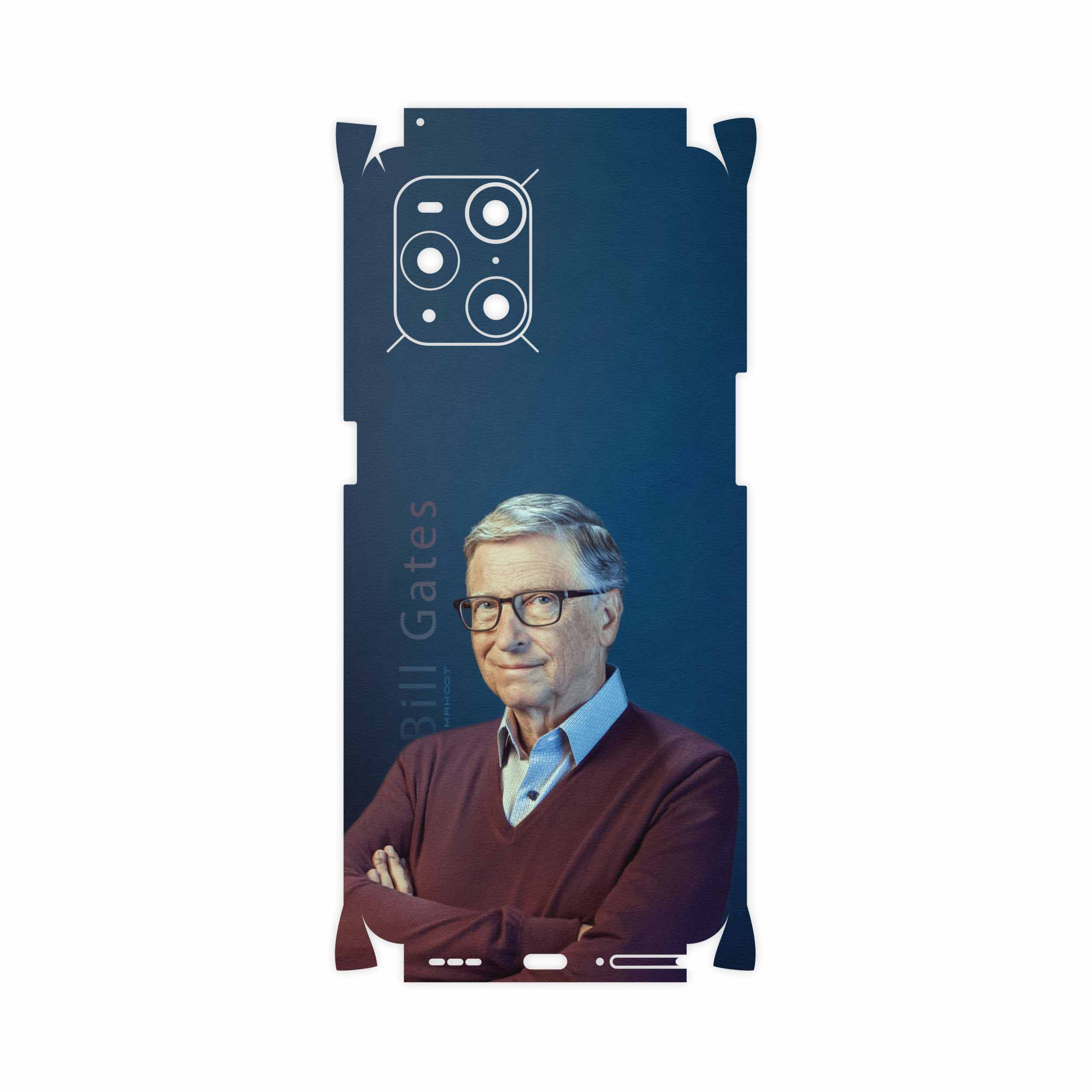 برچسب پوششی ماهوت مدل Bill-Gates-FullSkin مناسب برای گوشی موبایل اپو Find X3 Pro