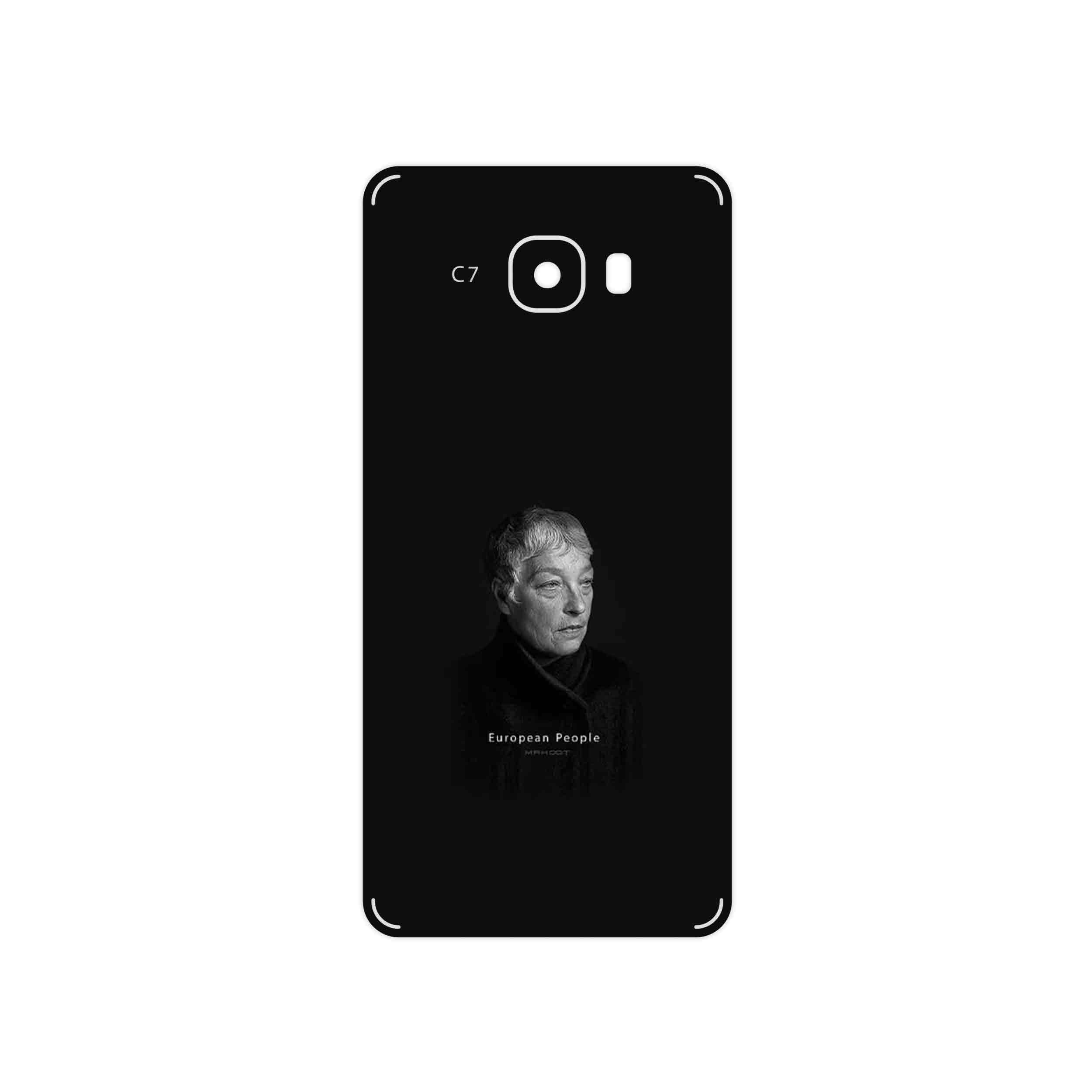 برچسب پوششی ماهوت مدل Portrait of a European Woman مناسب برای گوشی موبایل سامسونگ Galaxy C7