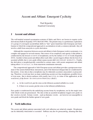 خرید و دانلود نسخه کامل کتاب Accent and Ablaut: Emergent Cyclicity