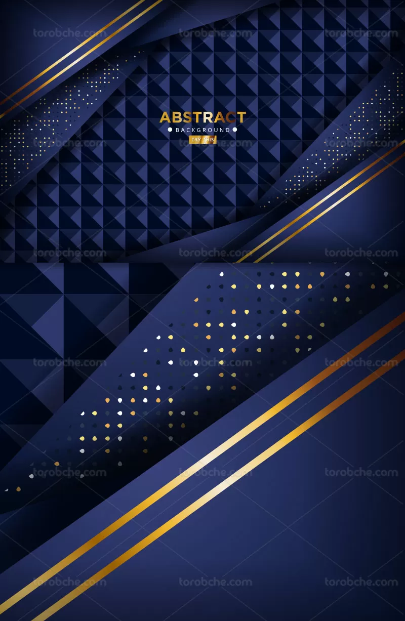 وکتور زمینه انتزاعی سرمه ای طلایی | گرافیک با طعم تربچه