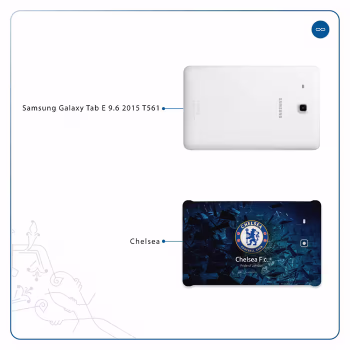 برچسب پوششی ماهوت مدل Chelsea مناسب برای تبلت سامسونگ Galaxy Tab E 9.6 2015 T561