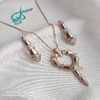 خرید نیم ست زنانه مارک دریم نگین دار رنگ ثابت ضد حساسیت کیفیت عالی کد 1715290 - ردگل