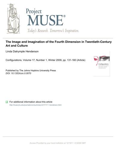 خرید و دانلود نسخه کامل کتاب The Image and Imagination of the Fourth Dimension in Twentieth-Century Art and Culture - Linda Dalrymple Henderson