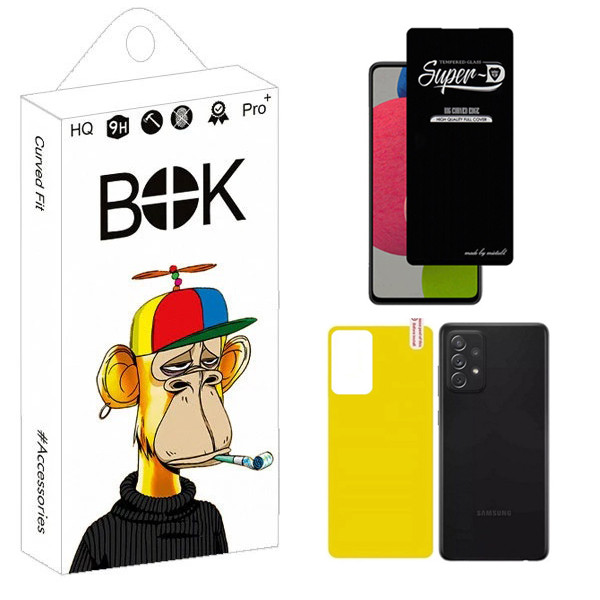 محافظ صفحه نمایش بوک مدل Transparent SuperD مناسب برای گوشی موبایل سامسونگ Galaxy A52s / A53 5G به همراه محافظ پشت گوشی | کالا برتری