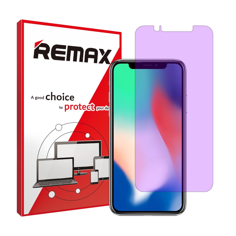 گلس اپل iPhone X مدل هیدروژلی آنتی پرپل برند ریمکس کد S