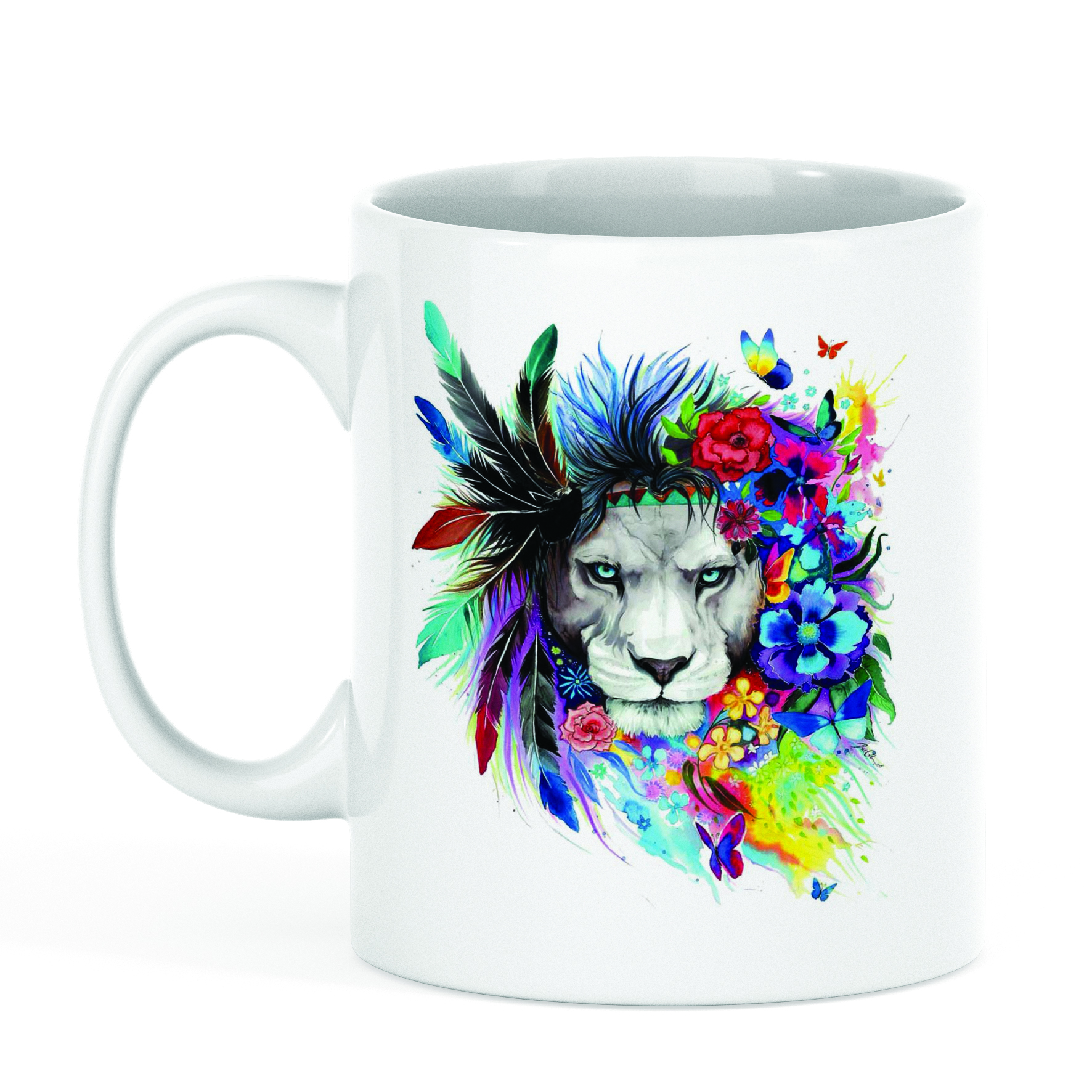 ماگ با طرح شیر رنگی 02