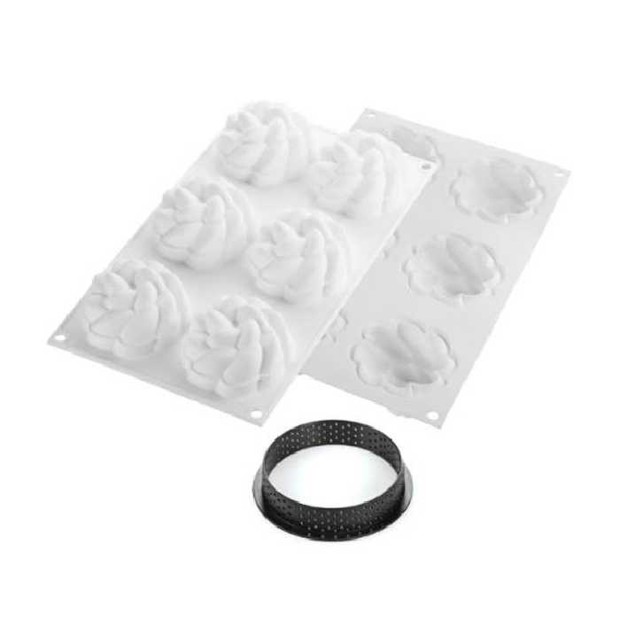 قالب سیلیکونی سیلیکومارت KIT TARTE RING FLEUR