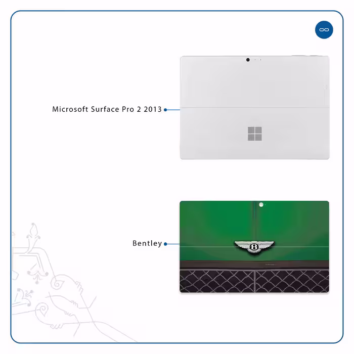 برچسب پوششی ماهوت مدل Bentley مناسب برای تبلت مایکروسافت Surface Pro 2 2013
