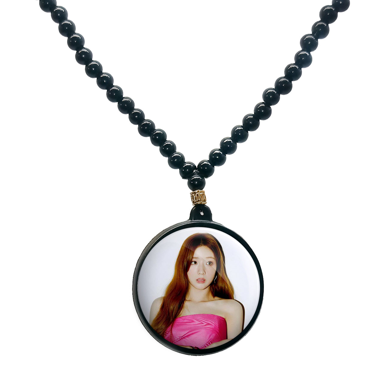 گردنبند پرمانه طرح Apinkگروه موسیقی کد pmd.12086 مدل دو طرفه