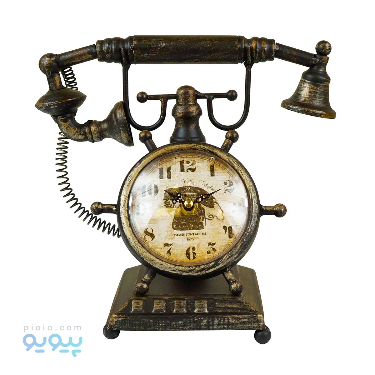 ساعت رومیزی طرح تلفن کلاسیک