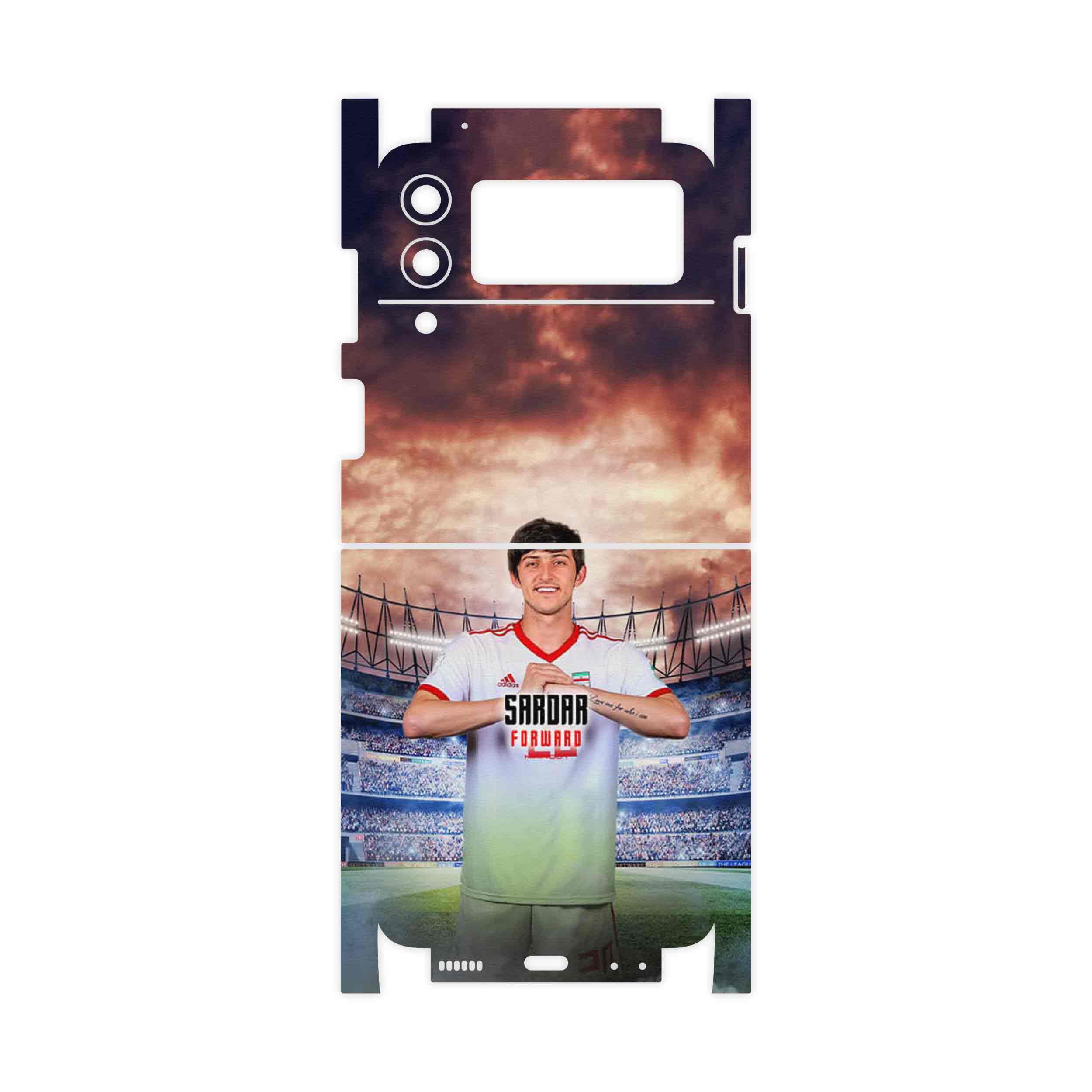 برچسب پوششی ماهوت مدل Sardar Azmoun-FullSkin مناسب برای گوشی موبایل سامسونگ Galaxy Z Flip3 5G