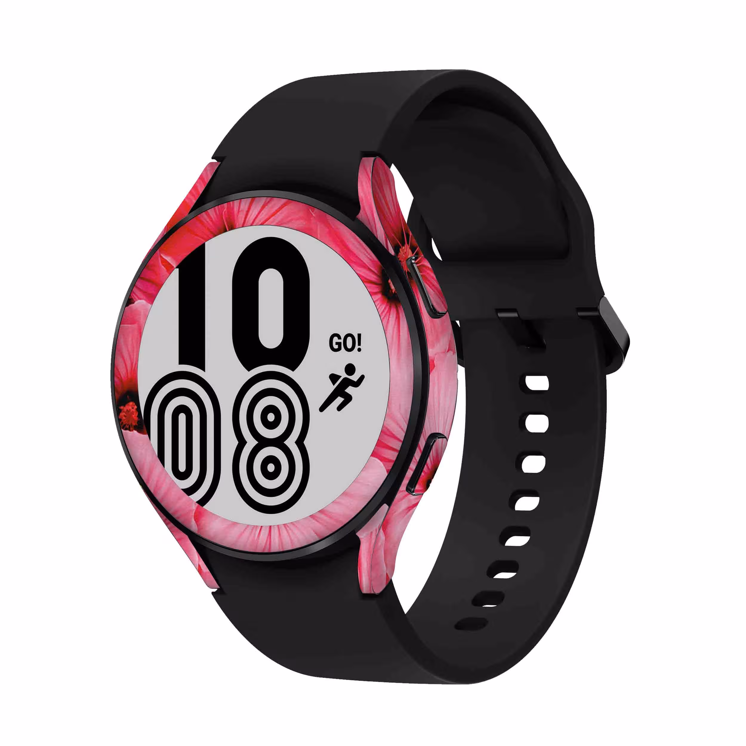 برچسب ماهوت طرح Pink Flower مناسب برای ساعت هوشمند سامسونگ Watch4 44mm