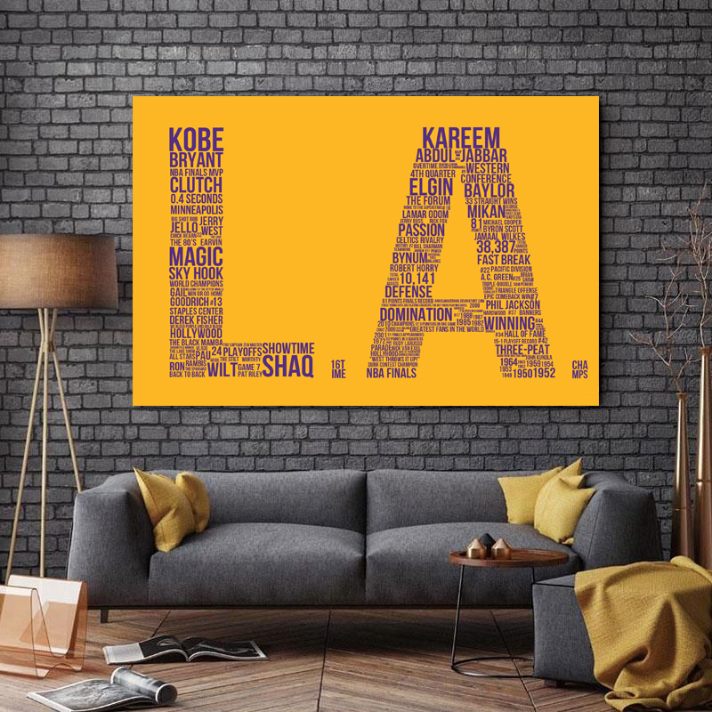 تابلو شاسی طرح بسکتبال مدل Los Angeles Lakers کد 880