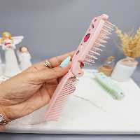 شانه مو تاشو مدل فانتری و کیوت  مناسب برای مسافرت