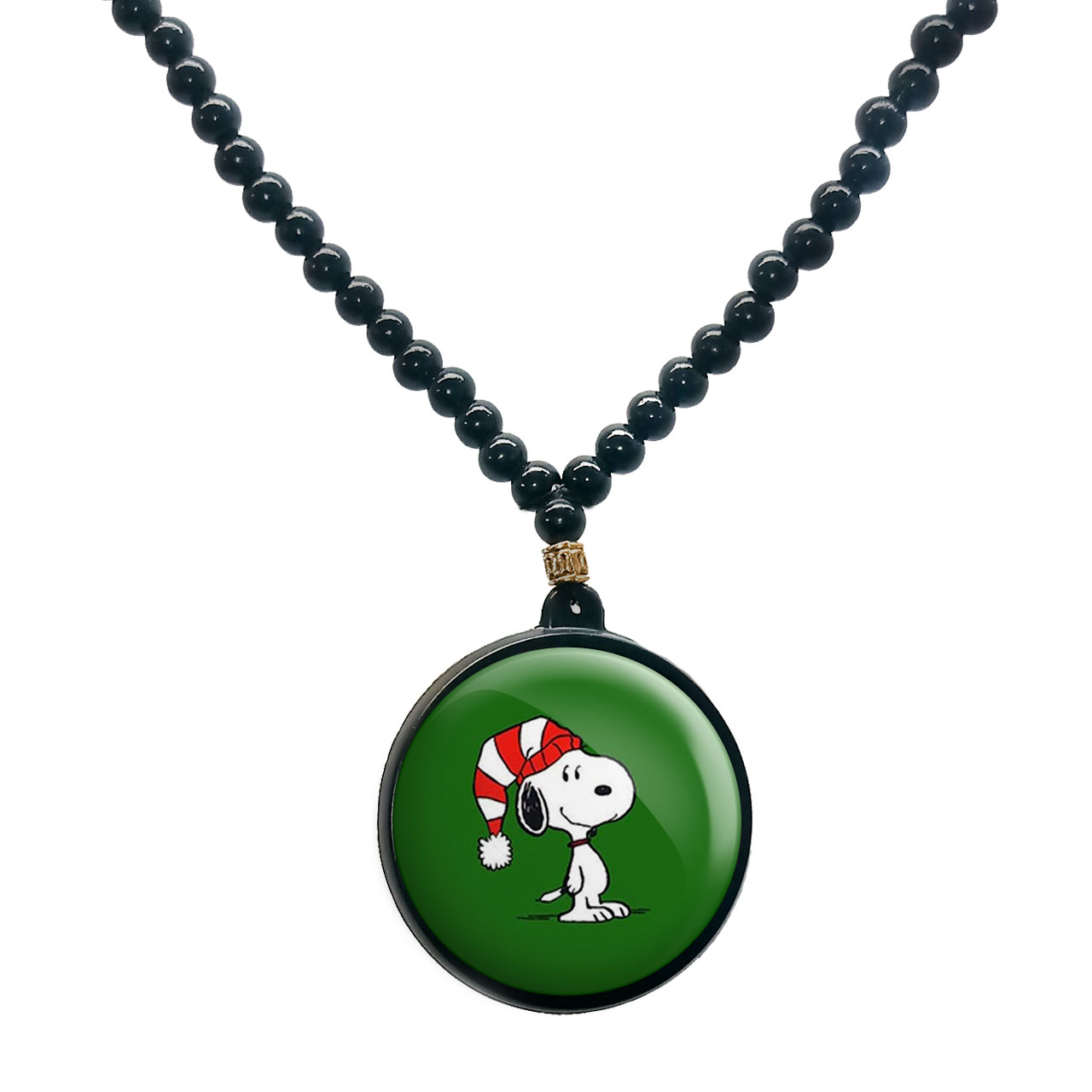 گردنبند پرمانه طرح اسنوپی کد pmd.14577 مدل دو طرفه