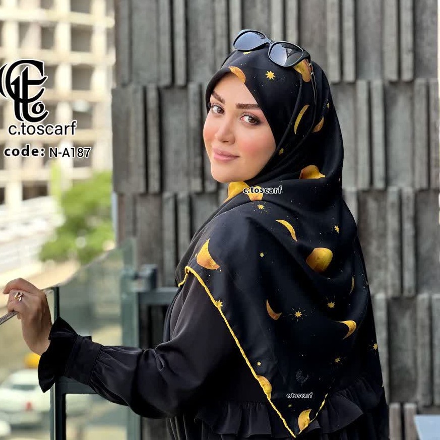 روسری نخی طرح ماه قواره 140 ارسال رایگان
