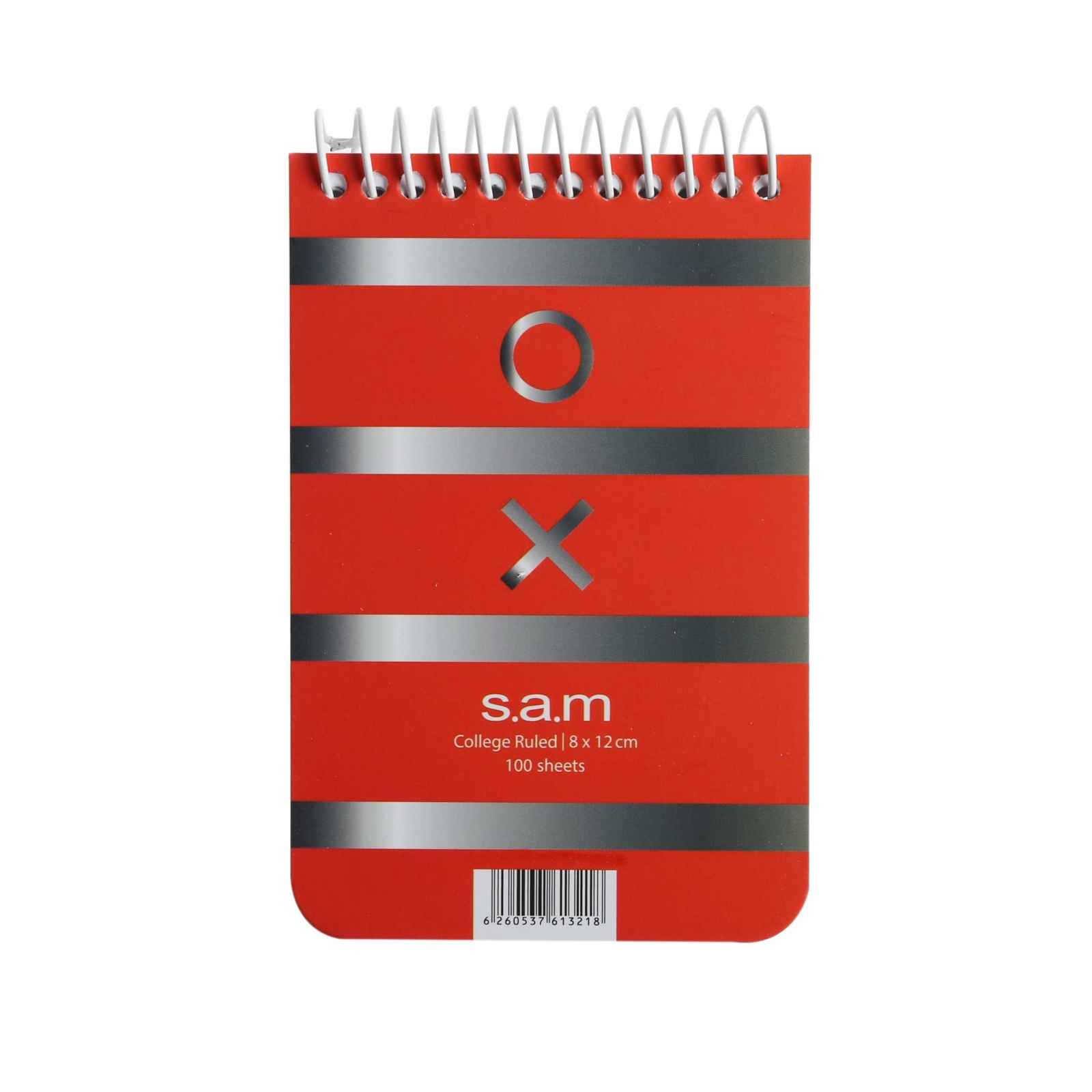 دفتر یادداشت sam مدل سیمی عمودی خط دار سایز 12*8