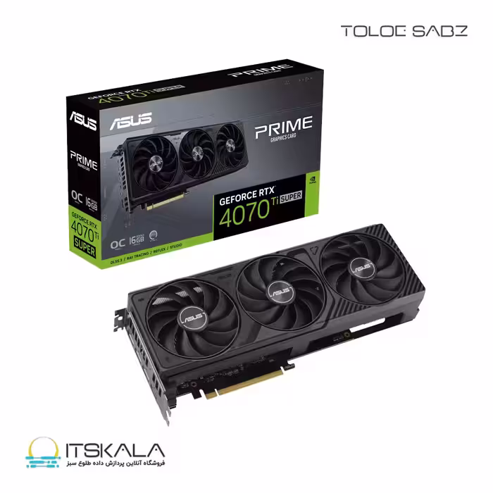 کارت گرافیک ایسوس مدل PRIME GeForce RTX 4070 Ti SUPER 16GB GDDR6X OC EditionASUS PRIME GeForce RTX 4070 Ti SUPER 16GB GDDR6X OC Edition
