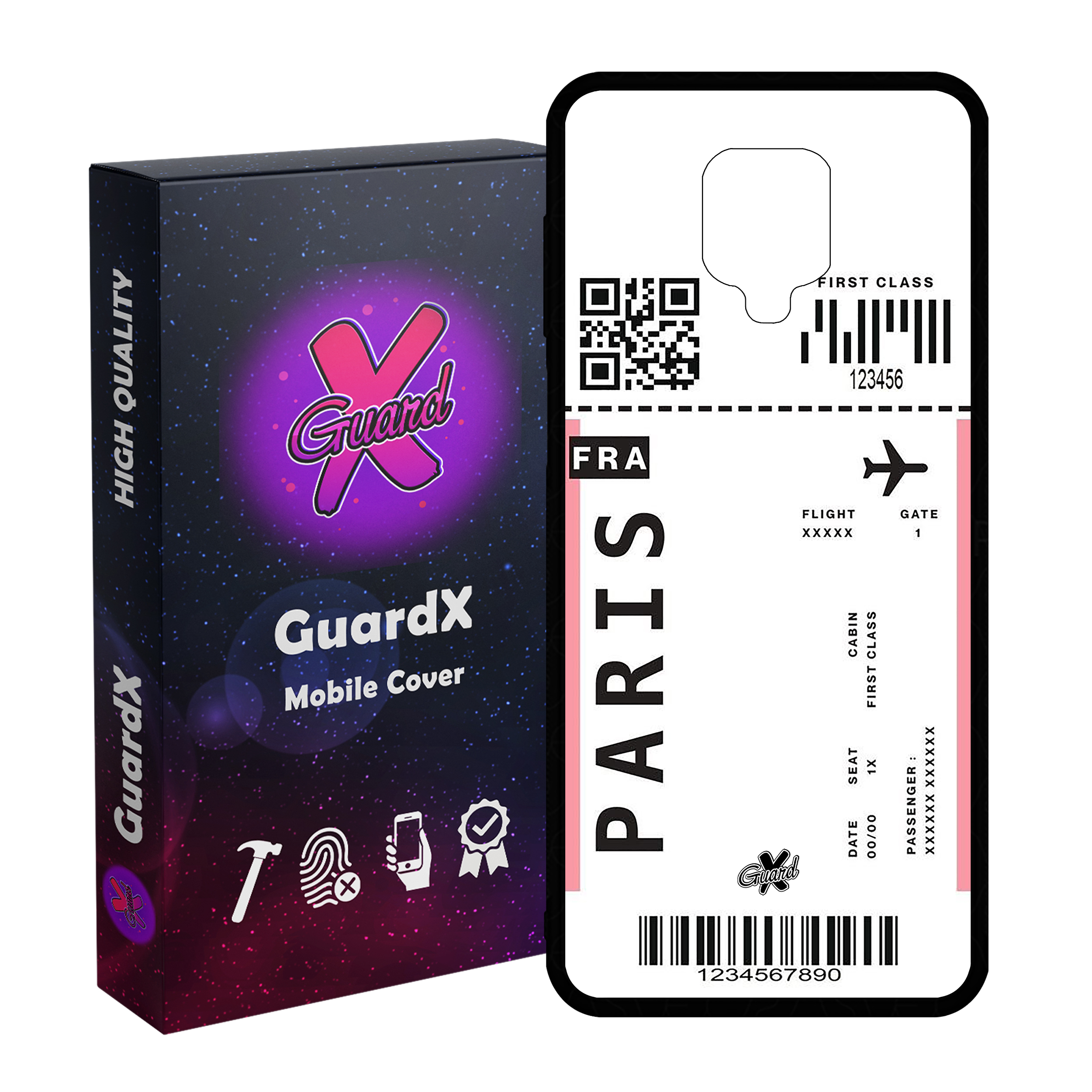 کاور گارد ایکس طرح پاریس مدل Glass10526 مناسب برای گوشی موبایل شیائومی Redmi Note9 Pro/Note 9 Pro Max/Redmi Note 9S/MI Poco M2 Pro