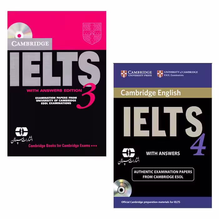 کتاب4&amp;3 IELTS Cambridge اثر جمعی از نویسندگان انتشارات سپاهان دوجلدی
