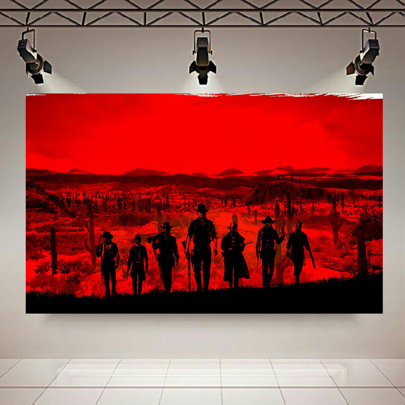تابلو شاسی طرح گیم Red Dead Redemption 2 کد AR32186 | دنیای قاب