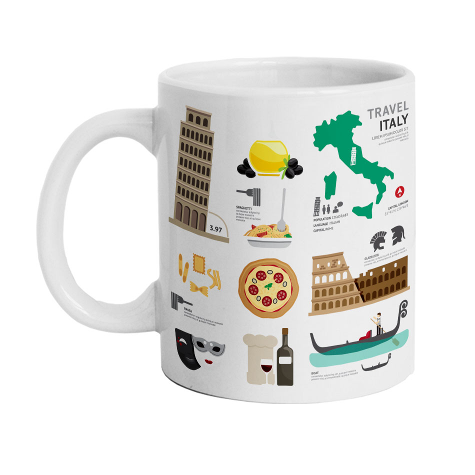 ماگ دارلی طرح Travel ITALYمدل d344