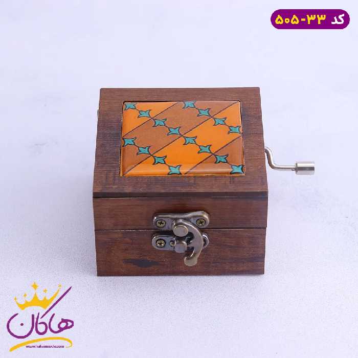 جعبه موزیکال چوبی طرح معرق | 505/33